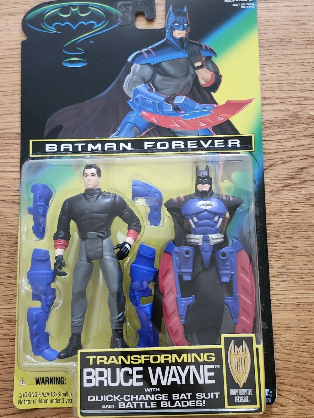 1995 Bruce Wayne Batman Forever Quick-Change Bat Suit Action Figure - Blue/Red